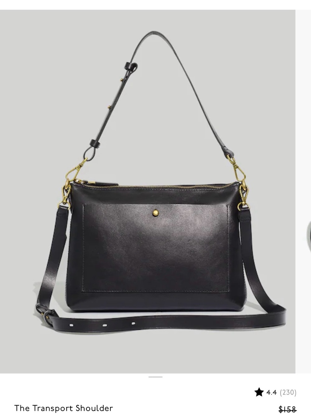 Madewell The Transport Shoulder Bag - Black